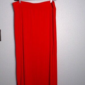 Red Maxi Skirt